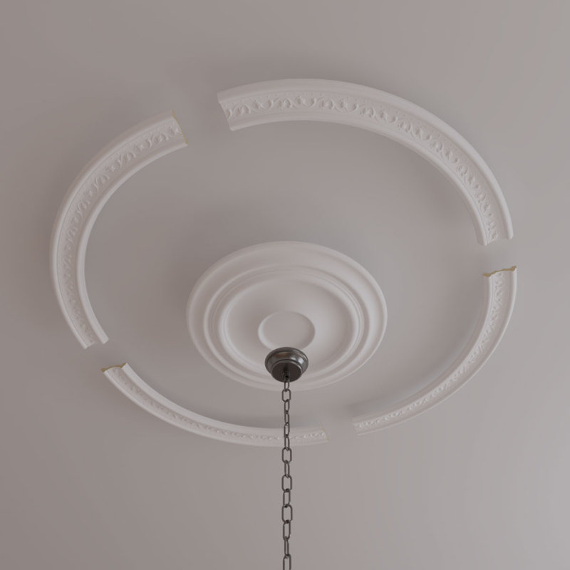 Ensemble d'anneaux de plafond Marcella, H 51 po x l 51 po x P 0,75 po, Paquet de 4 (forme un cercle complet)