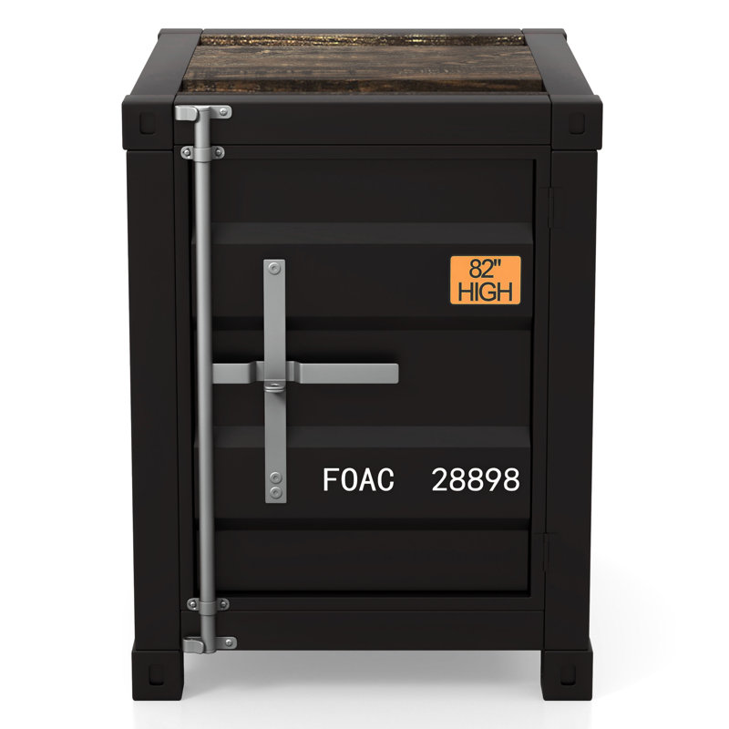 Table de bout avec rangement Everard, Noir