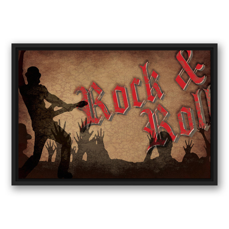 Rock and Roll Band - reproduction encadrée sur toile, L 25,75 po x H 17,75 po