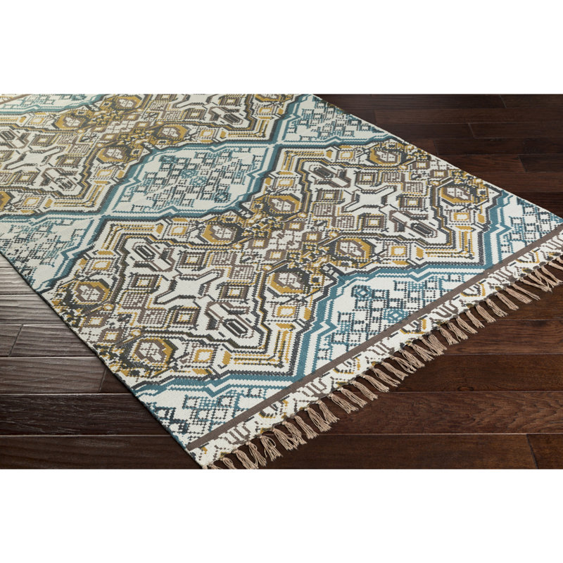 Cotton Ikat Indoor Rug, Rectangle 8' x 10'