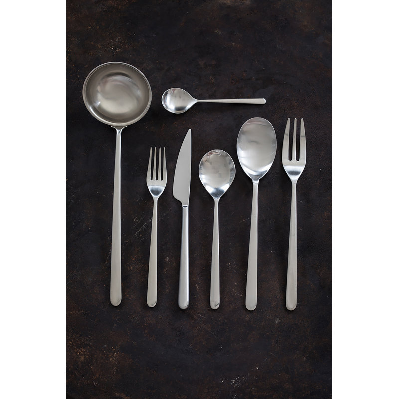 Linea Flatware Set - 43 Pieces - Ice Champagne, Ice
