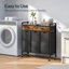 Manufactured Wood Laundry Cart with Wheels