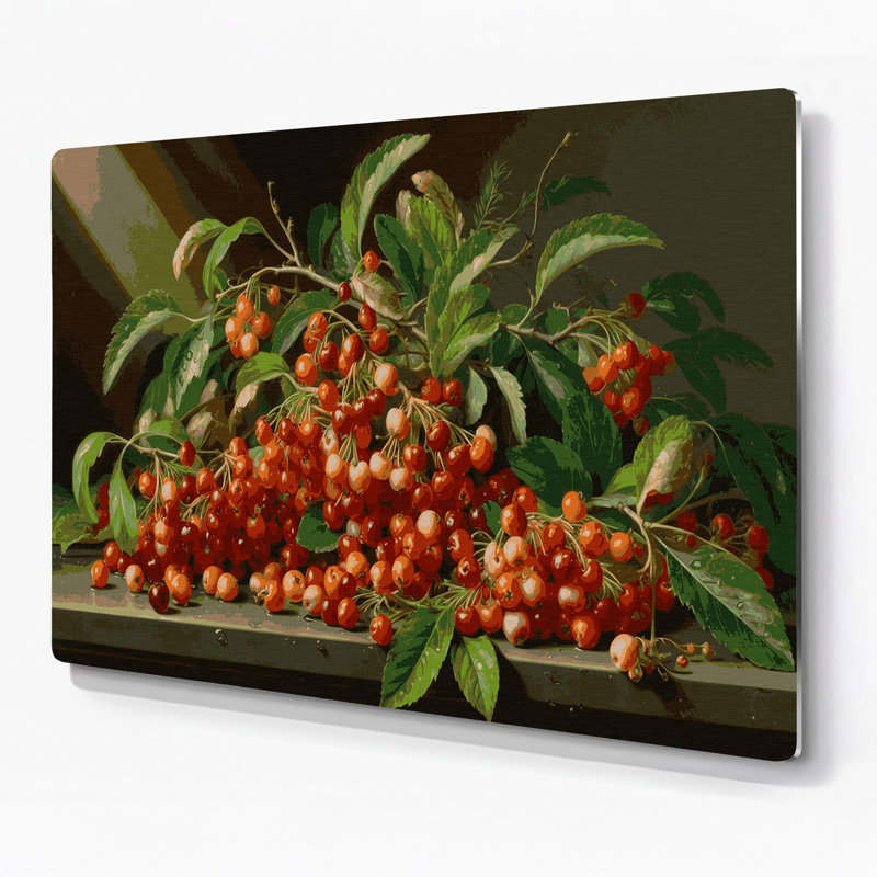 «Fruit Mayhaw», art mural en métal brun, H 11 po x l 14 po
