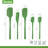 Tovolo Flex-Core All-Silicone Spatula Set of 5 for Cooking and Baking, Pesto-63383756