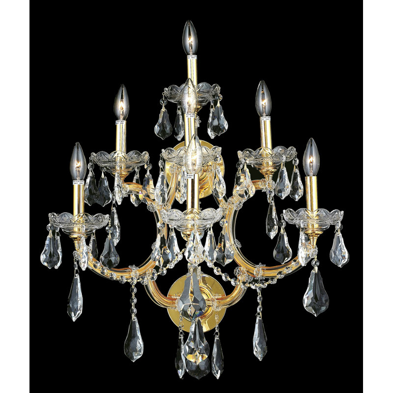 Stockard Wall Sconce, Gold, Royal Cut, Crystal Clear
