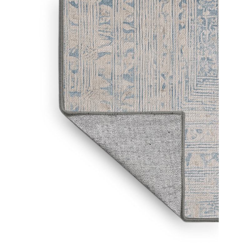 Machine Washable Gray Area Rug, Square 8'