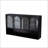 47.25" Four-Door Glass Wall Cabinet Storage With Shelf,Cupboard-1413625464