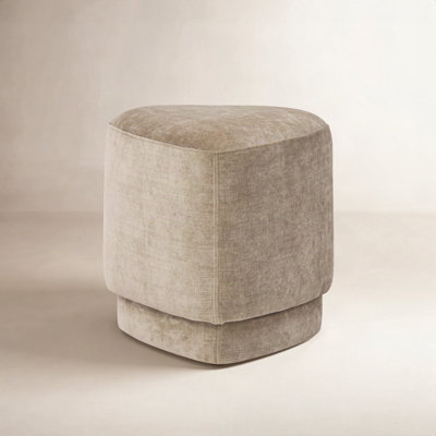 19" Velvet Upholstered Ottoman