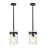 Levona 1 - Light Large Kitchen Island Pendant With Clear Hammered Glass Shade（Set of 2）-176490511