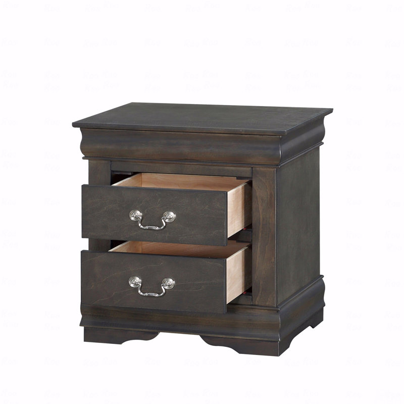 Table de chevet gris foncé, Gris