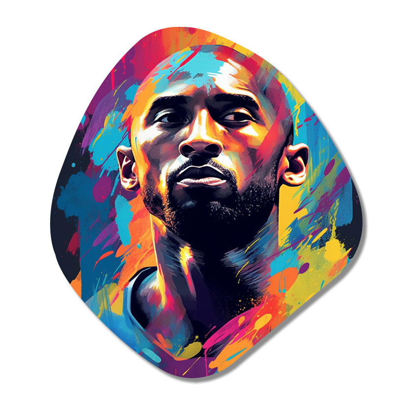 «Kobe Memory II - Asymmetric Sport Basketball», reproduction d'art murale en métal de forme unique