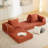 Foldable Modular Corduroy Sofa Bed Convertible Floor Couch , No Assembly Required for Living Room, Bedroom, or Office-128552533-127301837