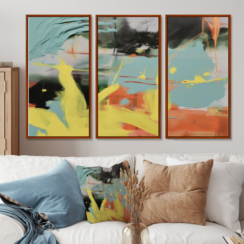 Ensemble de salon Dada, Cadre flottant brun, H 32 po x l 48 po x P 1 po