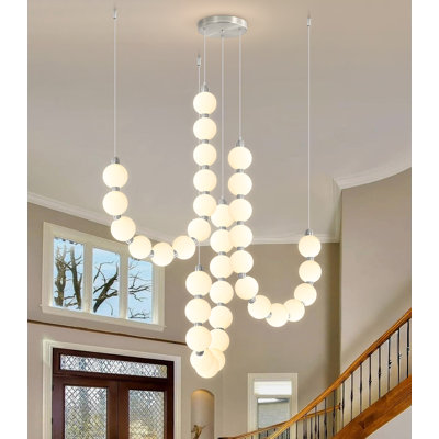 Globe Chandelier Led Dimmable Lighting Black Light