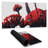 Red tropical flowers - 15.75"x31.50" Desk mat