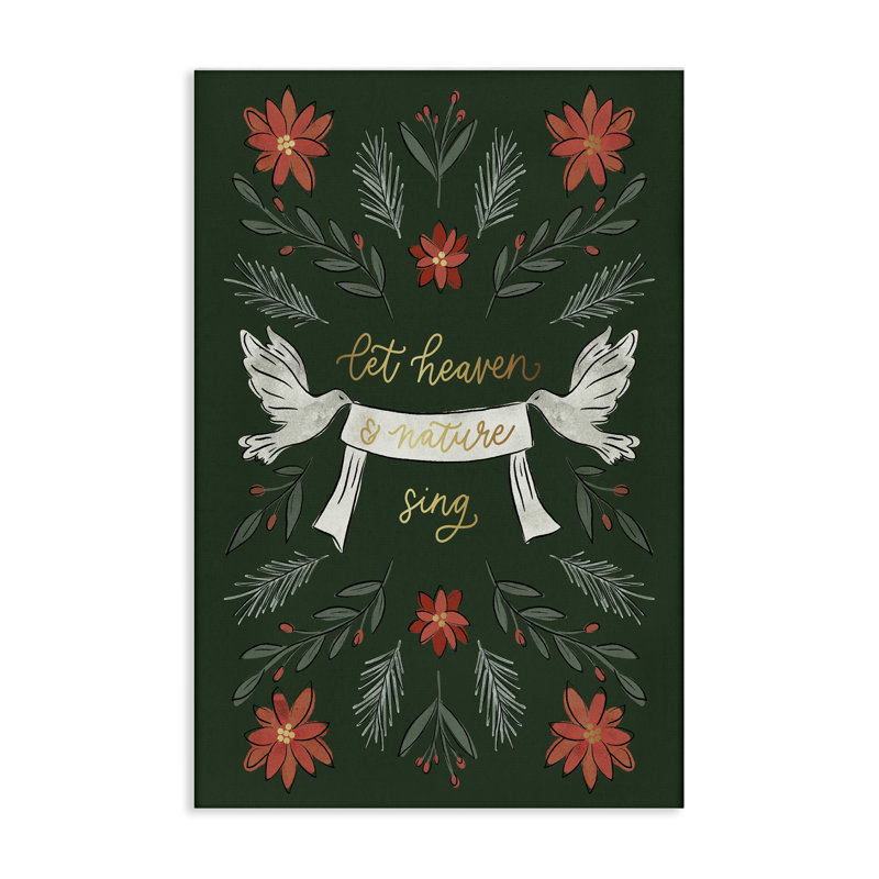 Art mural Xmas Let Heaven Sing par Amanda Houston, H 45 po x l 30 po