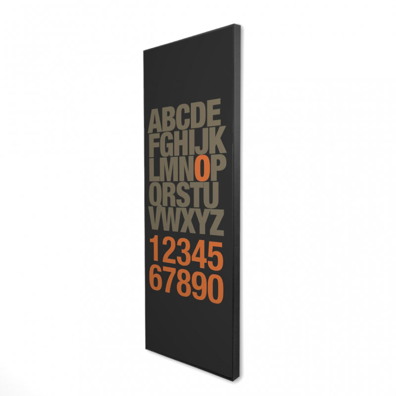 «Alphabet and Number», typo rétro sur toile | Décoration intérieure
