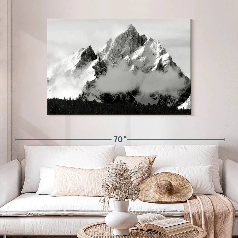Grand Tetons enneigé Alvord, H 32 po x l 48 po