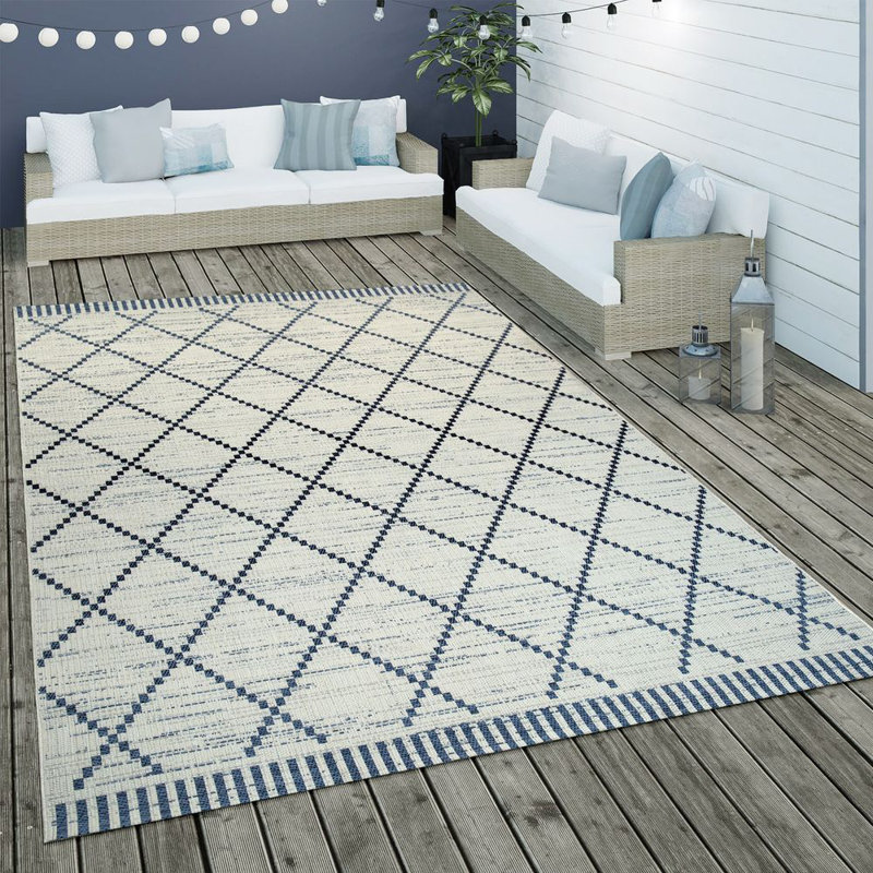 Burden Rectangle Geometric Indoor / Outdoor Area Rug, Rectangular 80 x 150cm