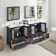 Karson 84'' Double Bathroom Vanity with Ceramic Top with Mirror