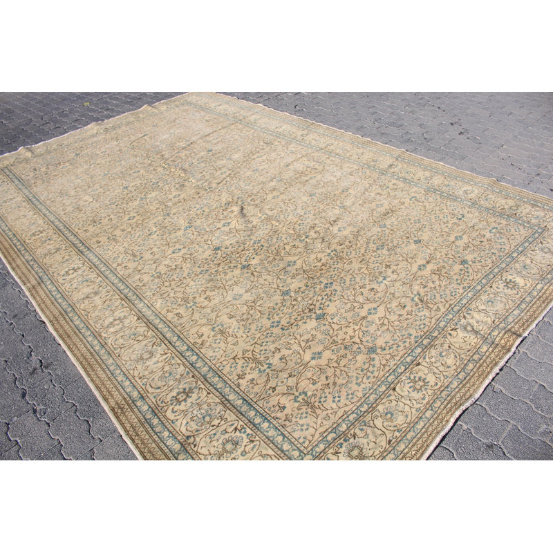 Grand tapis turc antique avec des motifs complexes - Tapis classique tissé à la main