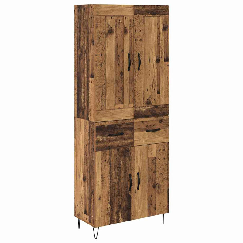  Highboard Artisan Oak 69.5 X 34 X 180 Cm Engineered Wood, Old Wood