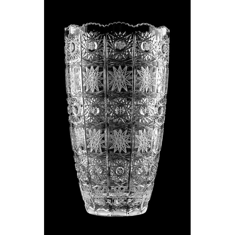 Bellay Crystal Table Vase, 10.25" H x 5.75" W x 5.75" D