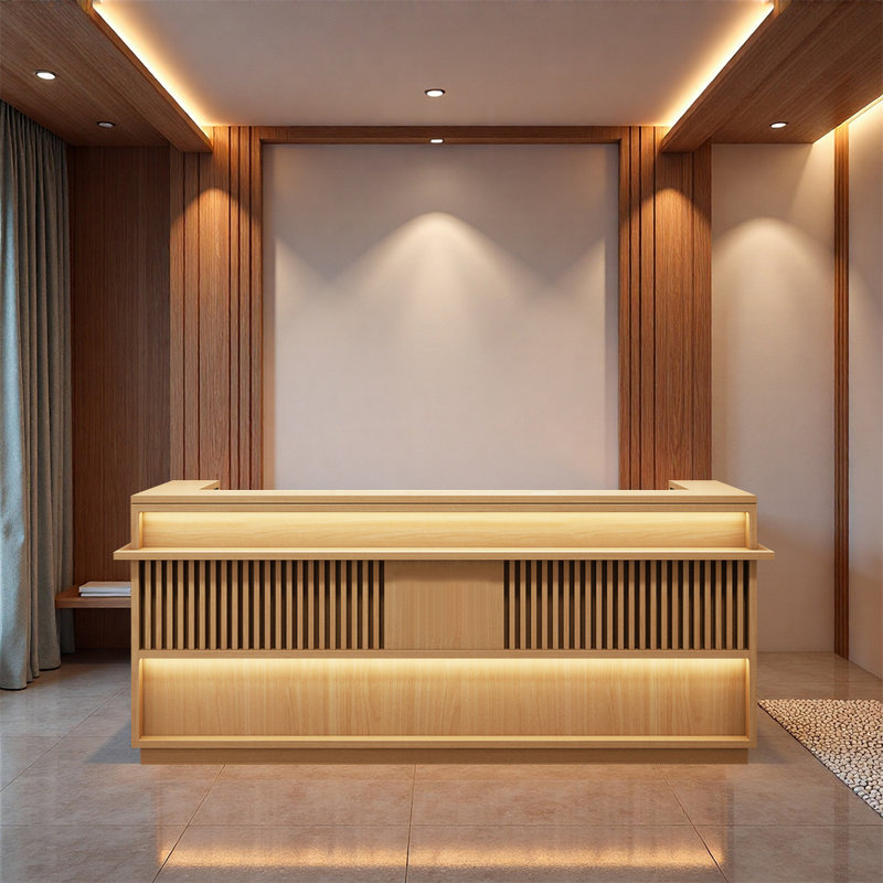 Comptoir de caisse Modern Modern Elegant, Bois naturel