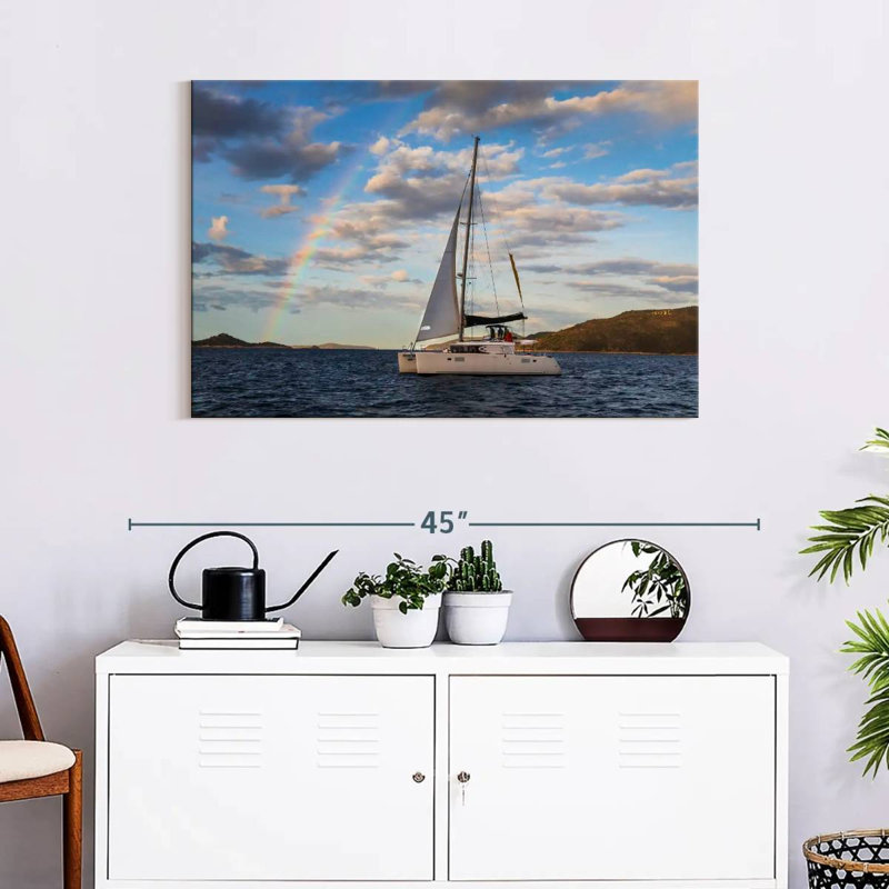 Mehar Rainbow Over Catamaran, 24" H x 36" W