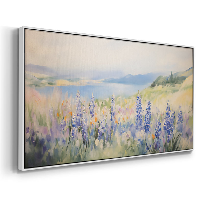 Botanical Series-CCL XXIX- Toile tendue avec châssis tendue, prête à être accrochée, H 21 po x l 41 po, Blanc