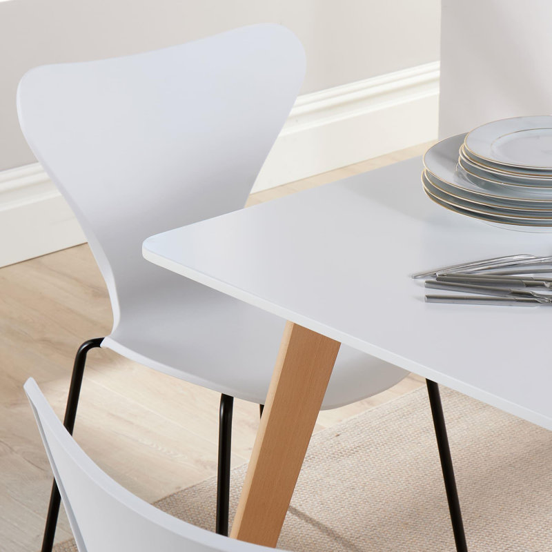 Callianna 4 - Person Dining Set, White