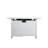 50,000 43" Rectangular Fire Pit With Smoked Glass - Stainless Steel White Outdoor Leisure Spot Hidden Propane Tank Compartment Metal Frame & 50000 Year-Round Ambiance Space