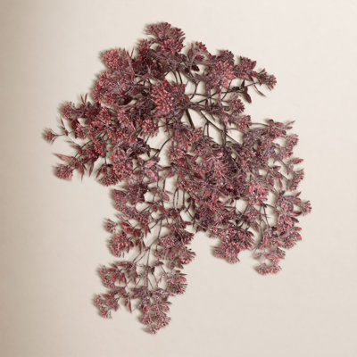 19.5" Artificial Purple Sedum Succulent Bush