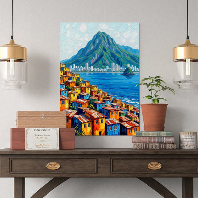 Canvas Wall Art Rio De Janeiro Favela Painting-1 Vintage Poster Print Home Decor