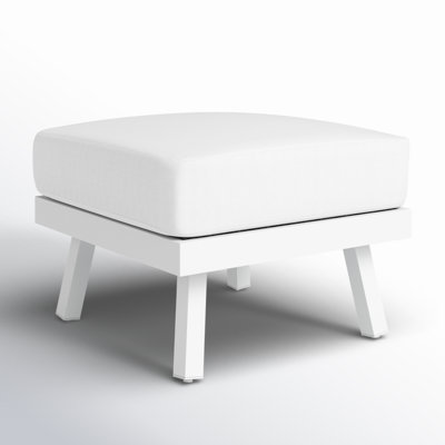 Armando Upholstered Outdoor Ottoman with Sunbrella® Cushion