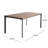 WESTCOTT DINING TABLE WITH WOOD TOP