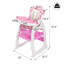 Adorable chaise aux multiples fonctions et teinte rose, siège de qualité lavable