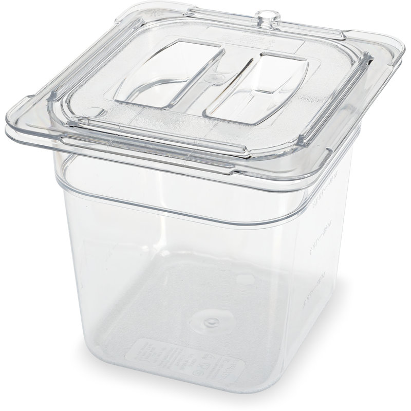 Carlisle Food Service Products Rectangle Plastic Food Storage Container, Clear