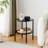 Round End Table Side Table with 2-Tier Storage Shelves(Set of 2)