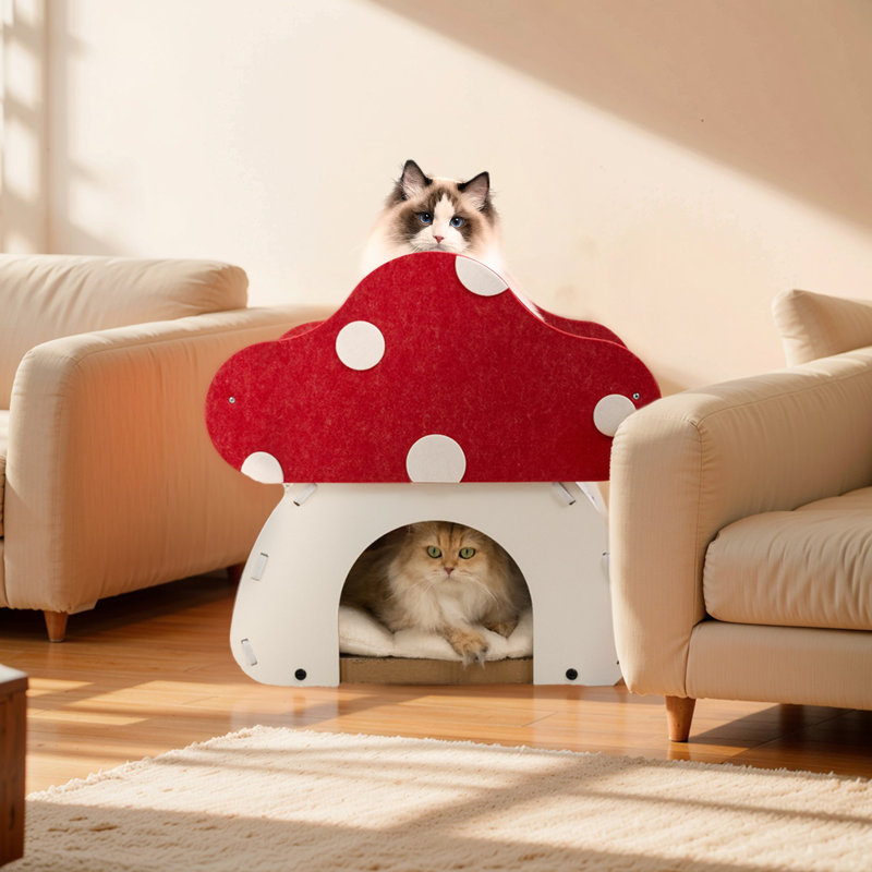  Lit à griffer pour chat à deux couches avec surface à gratter