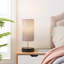 Ensemble de 2 lampes de table 15 "avec base noire 15" avec abat-jour tambour en lin gris et ports de charge USB 15 "David-1715651818-1715651607-1715651817