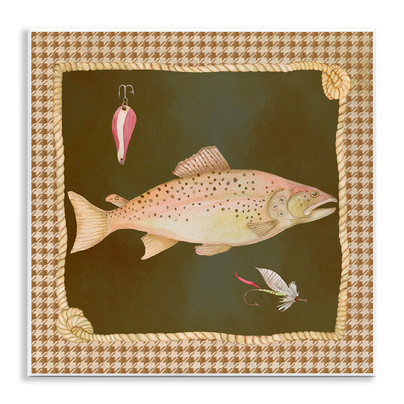 Plaque murale «Rustic Fishing Life» par Lee Ann Sanders