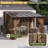 12 Ft. W X 10 Ft. D Outdoor Pergola With Canopy & Curtains-129400701