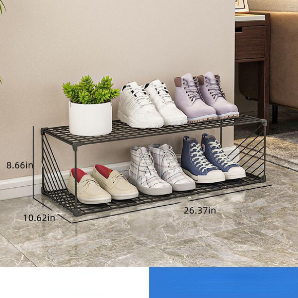 4 Tier Rolling Cubby Shoe Rack Gray - Brightroom™