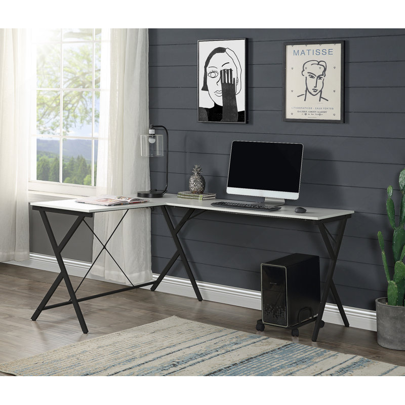 Bureau d'ordinateur au fini noir, Noir