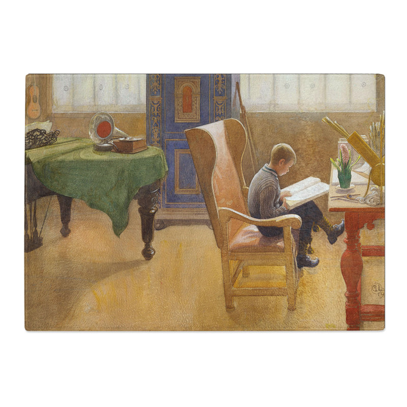 Esbjorn in the Study by Carl Larsson Chopping Board, 28.5cm W x 39cm L
