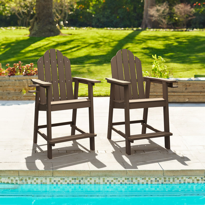 Dutta Outdoor Adirondack Chair, Dark Brown