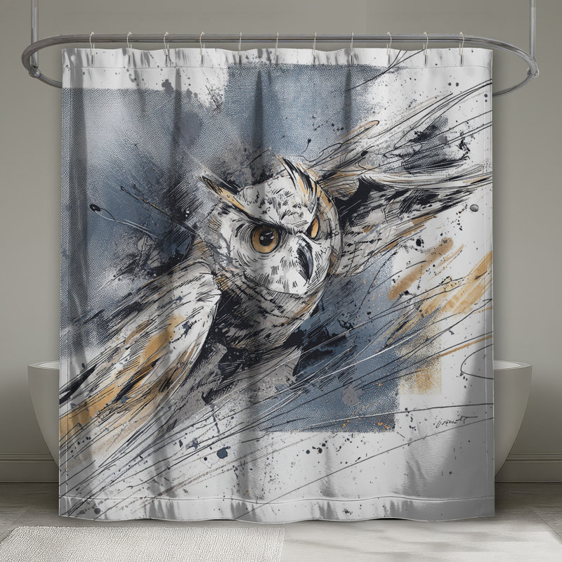 Rideaux de douche Flying Owl, L 70 po x H 72 po