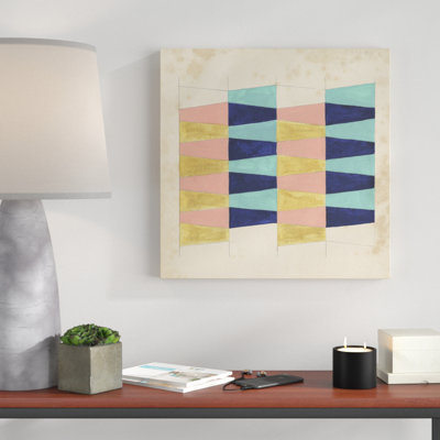 Motif géométrique «Play VI» par Naomi Mccavitt - peinture sur toile