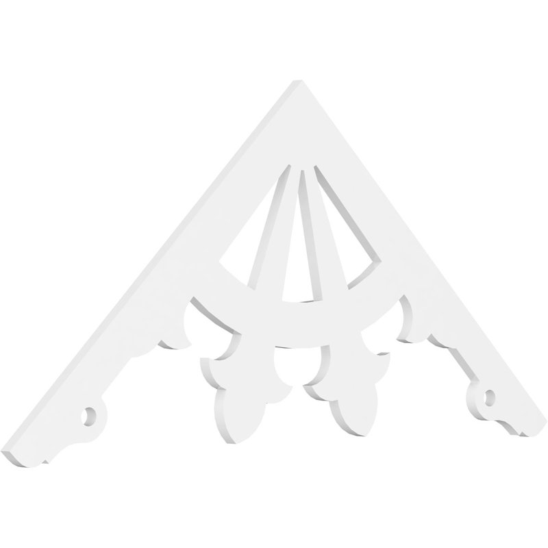 Pignon en PVC de qualité architecturale Riley, H 30 po x l 60 po x P 1 po, 11 / 12